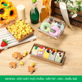  MFHPxN - Hộp giấy kraft thực phẩm - Nắp PET - Nâu - Nhiều Size 
