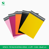  MT4C2 - 28x42 cm - Túi nilon đóng hàng - 2 lớp - Cam 