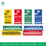  MDV2XD - Tem dán quay video - Xanh dương in trắng - 13x3,5 cm 