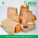  MFT4A - Túi giấy đựng thực phẩm màu nâu - 27 x 20 x 10 cm 
