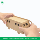  MFK06C - Xe bus lắp ráp bằng carton - 20x8x9 cm 