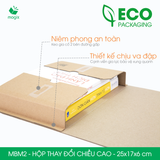  MBM2 - 25x17x6 cm - Hộp carton thay đổi chiều cao 
