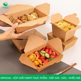  MFHGx - Hộp giấy kraft thực phẩm - Nắp gài - Nâu - Nhiều Size 