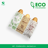  TÚI GIẤY BÁNH MÌ IN SẴN HỌA TIẾT NHIỀU MẪU - 24x9.5x4.5 cm 