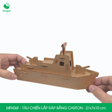  MFK06F - Tàu chiến lắp ráp bằng carton - 21x7x10 cm 