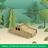  MFK06B - Xe cảnh sát lắp ráp bằng carton - 18x7x8 cm 