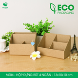  MS04 - HỘP ĐỰNG BÚT ĐA NĂNG 4 NGĂN BẰNG GIẤY CARTON 