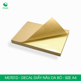  MDT01D - Decal giấy da bò A4 - 50 tờ/ xấp 