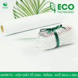  MHPB1TC - 30cm x 50m - Hộp giấy kraft tổ ong - Kraft trắng 