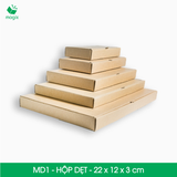  MD1 - 22x12x3 cm  - Thùng hộp carton - Hộp dẹt trơn đóng hàng 