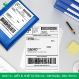  MGN1A - Giấy in nhiệt tự dính A6 - 100x150mm 