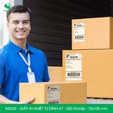  MGN2 - Giấy in nhiệt tự dính A7 - 500 tờ/ xấp - 75x100 mm 