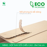  MBM2 - 25x17x6 cm - Hộp carton thay đổi chiều cao 