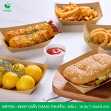  MFP2N - Khay giấy kraft dáng thuyền đựng thực phẩm - 16.5x11.5x4.5 cm 