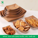  MFPxN - Khay giấy kraft dáng thuyền đựng thực phẩm - Nhiều size 