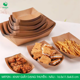  MFP2N - Khay giấy kraft dáng thuyền đựng thực phẩm - 16.5x11.5x4.5 cm 