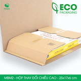  MBM2 - 25x17x6 cm - Hộp carton thay đổi chiều cao 