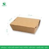  Hộp giấy kraft thực phẩm - Nắp đậy - Nâu - Nhiều Size 