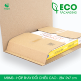  MBM3 - 28x19x7 cm - Hộp carton tăng giảm chiều cao 