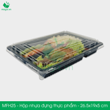  MFH25 - Hộp nhựa đế đen nắp trong HT25 - 26.5x19x5 cm 