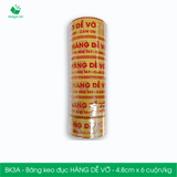  BK3A - 4.8cmx100yard - Băng keo HÀNG DỄ VỠ - Băng dính niêm phong đóng hàng 