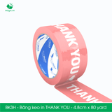  BK3H - 4.8cm x 80yard - BĂNG KEO THANK YOU MÀU HỒNG PASTEL 