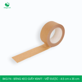  BKG1N - Băng keo giấy Kraft - Mặt nhám viết được - 4.5cm x 35m 