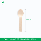  FMG1 - Muỗng gỗ dùng 1 lần - 10.5 cm 