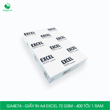  GA4E74 - Giấy in A4 Excel 72gsm - 400 tờ/1 ram 