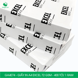  GA4E74 - Giấy in A4 Excel 72gsm - 400 tờ/1 ram 