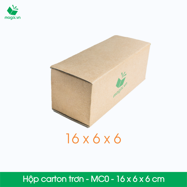  MC0 - 16x6x6 cm - Thùng hộp carton - Hộp cao trơn đóng hàng 