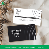  MCT04 - Card Thank you - Thiệp cảm ơn - C300 - Đen trắng - 9x5.4 cm [50 cái/pack] 