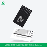  MCT04 - Card Thank you - Thiệp cảm ơn - C300 - Đen trắng - 9x5.4 cm [50 cái/pack] 