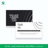  MCT04 - Card Thank you - Thiệp cảm ơn - C300 - Đen trắng - 9x5.4 cm [50 cái/pack] 