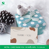  MCT06 - Card Thank you - Thiệp cảm ơn - C300 - In nhiều màu - 9x5.4 cm [50 cái/pack] 