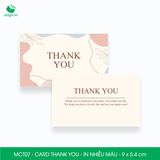  MCT07 - Card Thank you - Thiệp cảm ơn - C300 - In nhiều màu - 9x5.4 cm [50 cái/pack] 