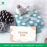  MCT07 - Card Thank you - Thiệp cảm ơn - C300 - In nhiều màu - 9x5.4 cm [50 cái/pack] 
