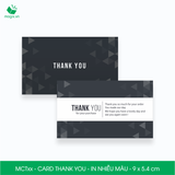  MCT - Card Thank you - Thiệp cảm ơn - C300 - In nhiều màu - 9x5.4 cm [50 cái/pack] 