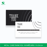  MCT - Card Thank you - Thiệp cảm ơn - C300 - In nhiều màu - 9x5.4 cm [50 cái/pack] 