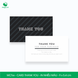  MCT - Card Thank you - Thiệp cảm ơn - C300 - In nhiều màu - 9x5.4 cm [50 cái/pack] 