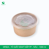  MFB2A - Tô giấy kraft nắp PP - Nâu - 1000 ml 