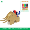  MFK03A - Đựng bút lắp ráp hình con voi bằng giấy carton 