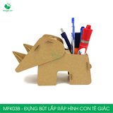  MFK03B - Đựng bút lắp ráp hình con tê giác bằng giấy carton 