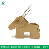  MFK03C - Đựng bút lắp ráp hình con hươu bằng giấy carton 