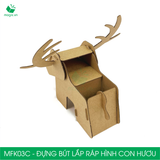  MFK03C - Đựng bút lắp ráp hình con hươu bằng giấy carton 