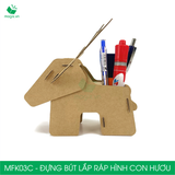  MFK03C - Đựng bút lắp ráp hình con hươu bằng giấy carton 