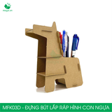  MFK03D - Đựng bút lắp ráp hình con ngựa bằng giấy carton 