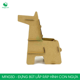  MFK03D - Đựng bút lắp ráp hình con ngựa bằng giấy carton 