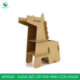  MFK03D - Đựng bút lắp ráp hình con ngựa bằng giấy carton 