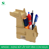  MFK03D - Đựng bút lắp ráp hình con ngựa bằng giấy carton 